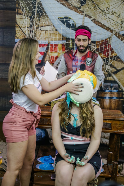 Giovanna and Alessandra and taking many pies in the face and slimed - Épic Program 08