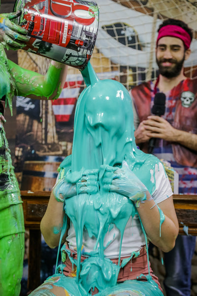Giovanna and Alessandra and taking many pies in the face and slimed - Épic Program 08