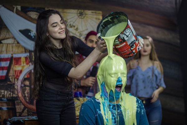 guys getting slimed; slimed guys; gunged
