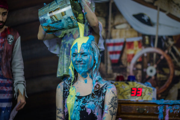Pie Face Girls Challenge and Slimed- Program 06- Mariana and Rafaela