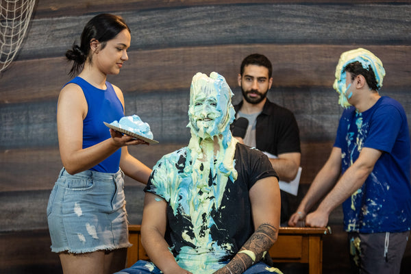 Rookie's Pie Punishment: Raphael's Messy Welcome to Game Show 21 - Guys getting pie-in-the-face 21 | mp4 fullHD 1920x1080