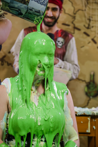 Pie Challenge Program 14 (Cah vs Marih) - ''Redhead is destroyed with numerous pies in the face and double slimed''