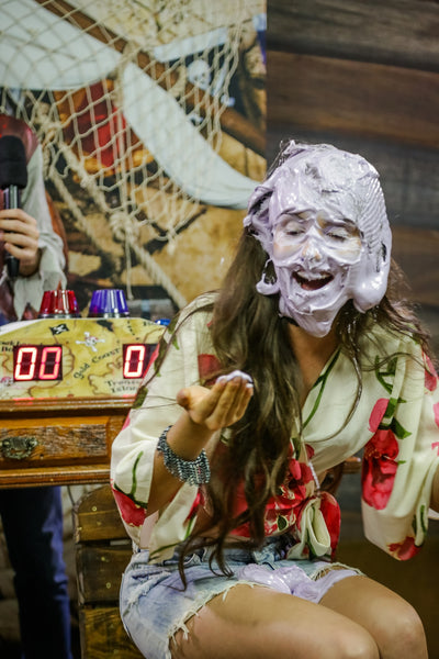 Lohrena and Leticia getting pied and slimed - program 11 - 'messy debut of Lohrena'