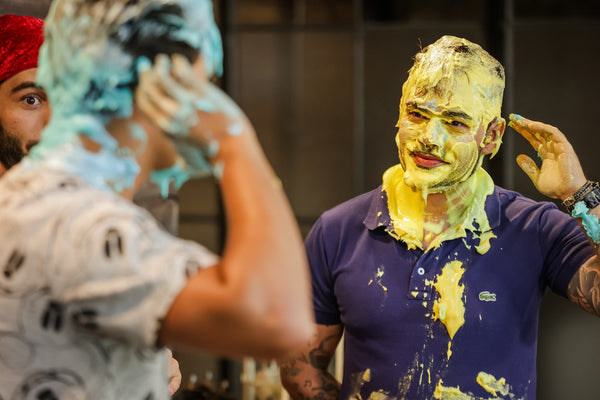 Pie challenge Grand Show 16 - "Handsome guys getting pied and slimed guy" - Mp4 FullHD