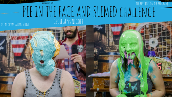 girls getting pied and slimed