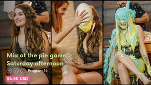 Mia at the pie game Saturday afternoon and slimed girl