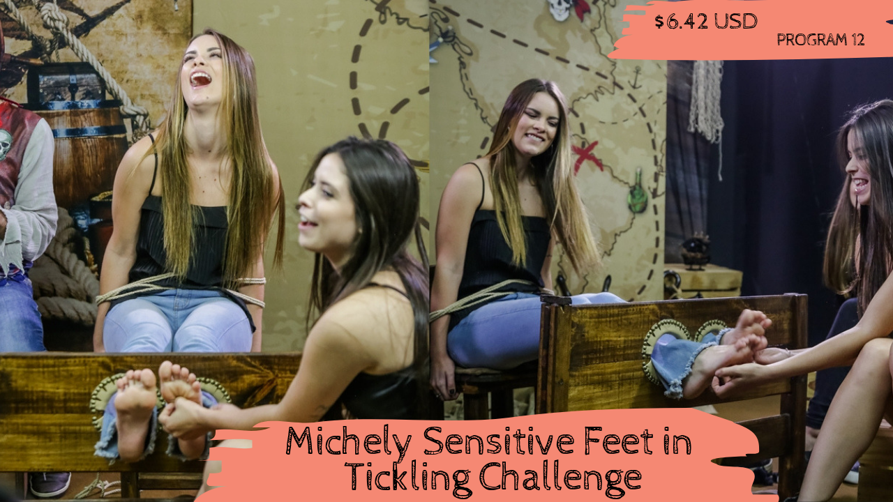 Beautiful model with sensitive feet suffer tickle torture in the program 12 (Michely Tickling Challenge