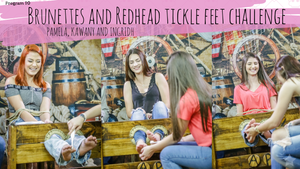 tickling feet girls, redhead tickling, brunette tickle